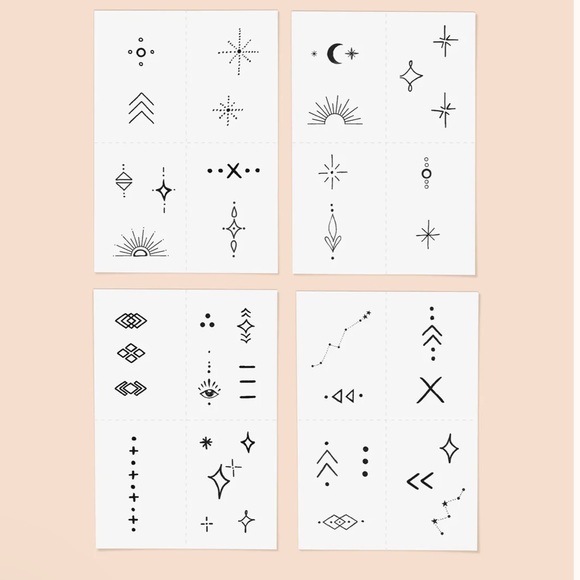New! Lot 2 INKED By Dani Celestial Pack and Blooming Pack Temporary Tattoo - Picture 8 of 11